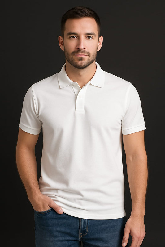 Classic White Polo T-Shirt